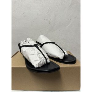 Reformation T-strap Thea Sandals In Black Leather Size 7.5‎ New